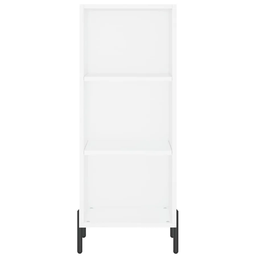 Buffet haut Blanc 34,5x34x180 cm Bois d'ingénierie - 8