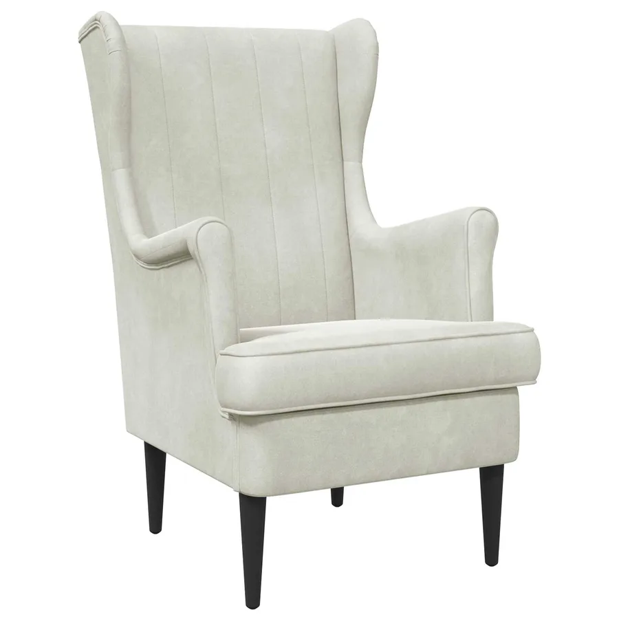 Fauteuil Crème Velours - 2