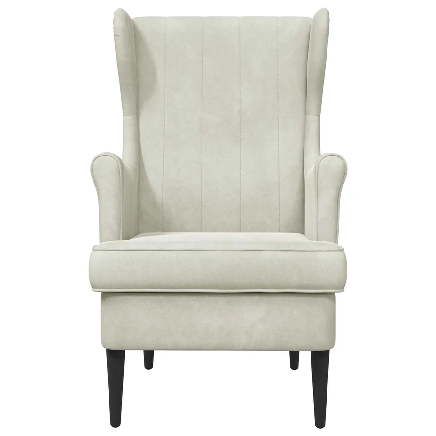Fauteuil Crème Velours - 4