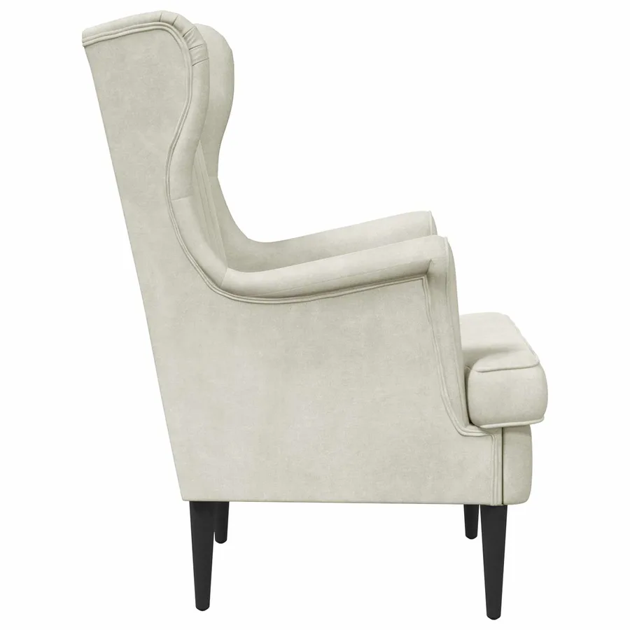 Fauteuil Crème Velours - 5
