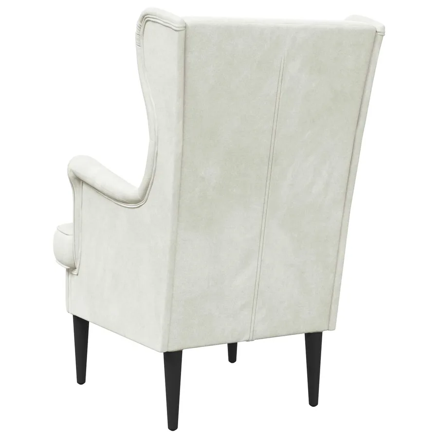 Fauteuil Crème Velours - 6