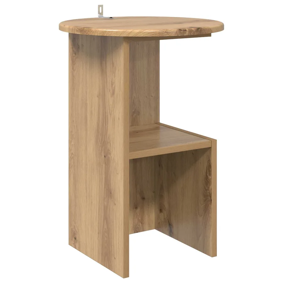Table d'appoint Chêne artisanal Ø 39,5 x 55 cm - 2