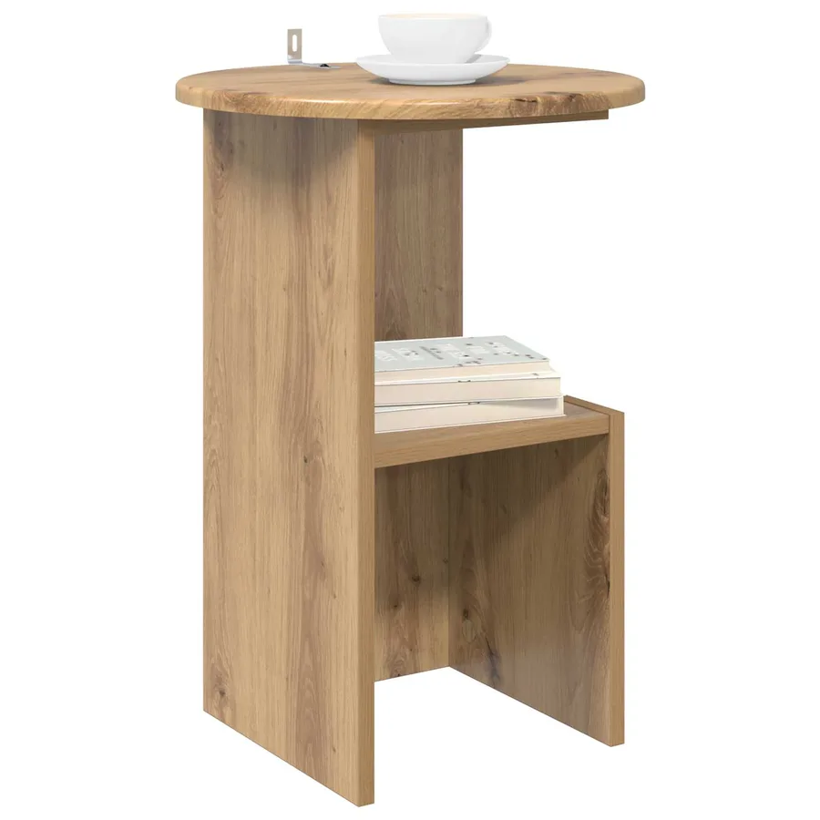 Table d'appoint Chêne artisanal Ø 39,5 x 55 cm - 3