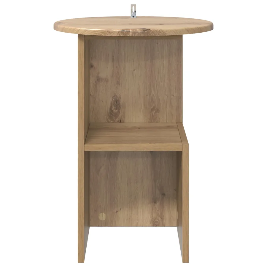 Table d'appoint Chêne artisanal Ø 39,5 x 55 cm - 5