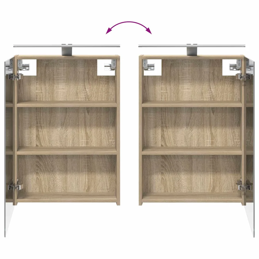 Ensemble de mobilier de salle de bain 5 pcs Chêne Sonoma - 12