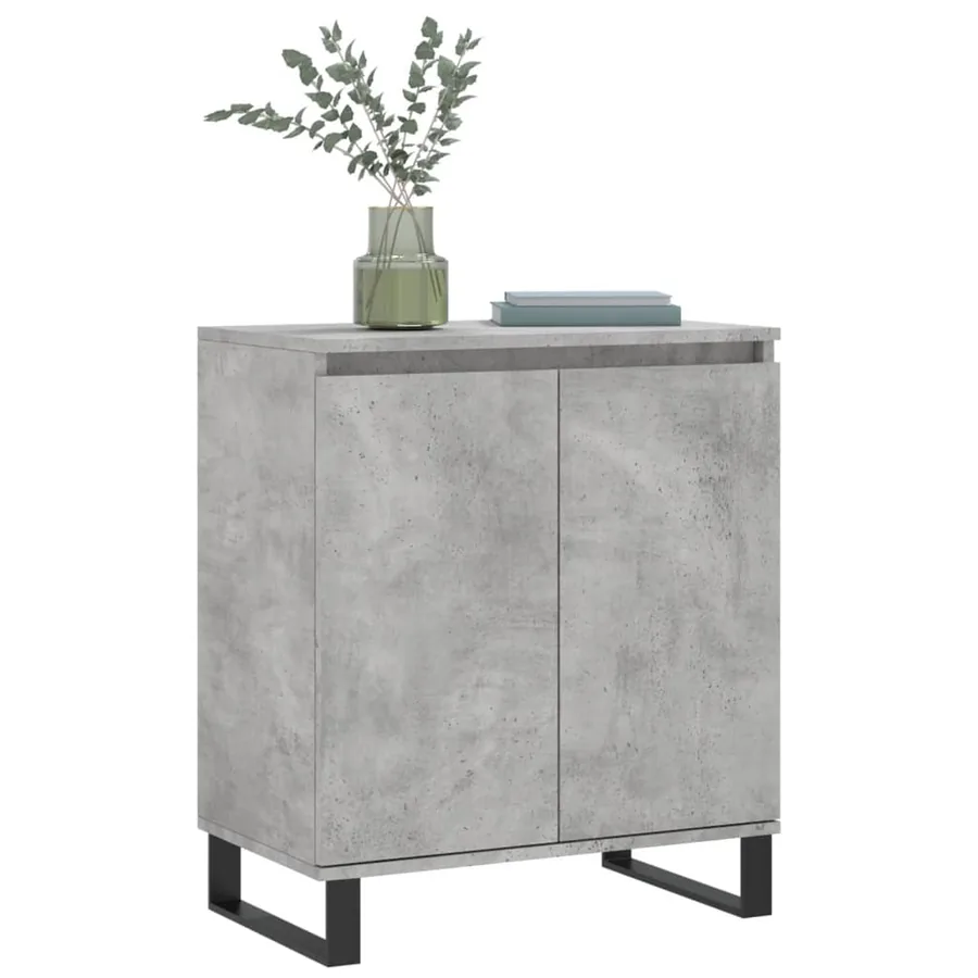 Buffet Gris béton 60x35x70 cm Bois d'ingénierie - 3