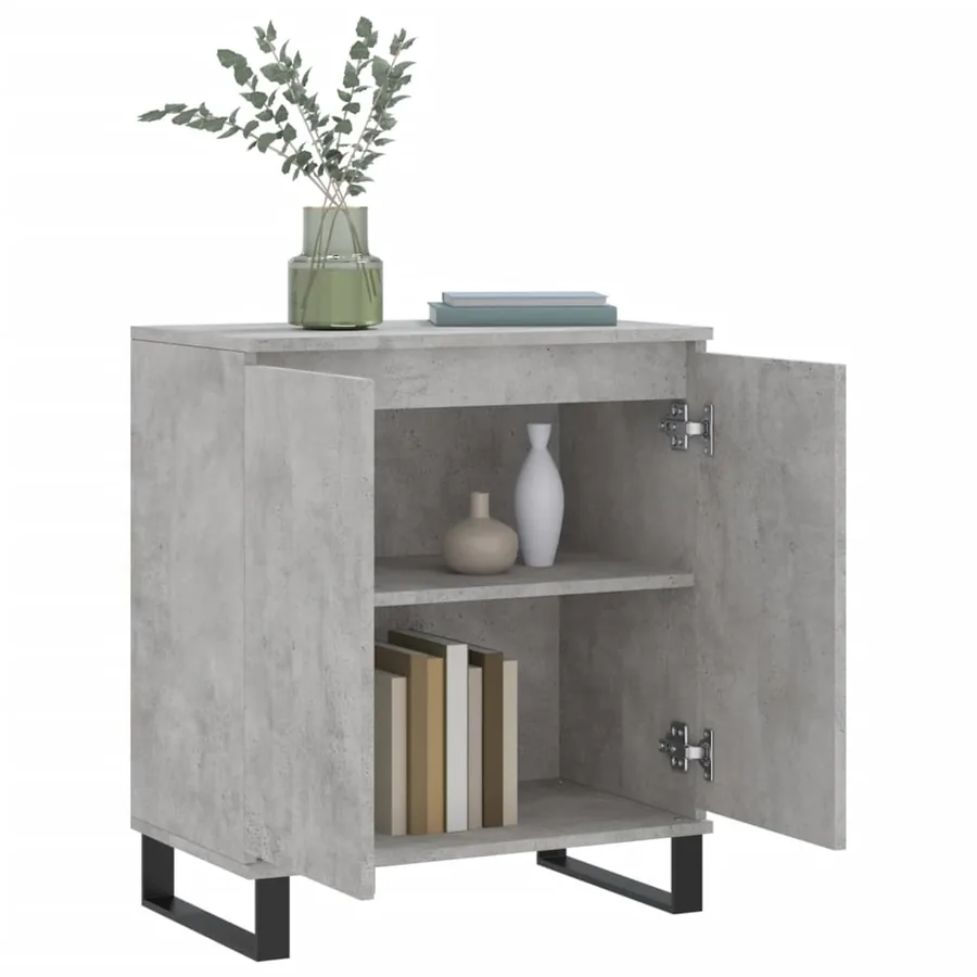 Buffet Gris béton 60x35x70 cm Bois d'ingénierie - 4