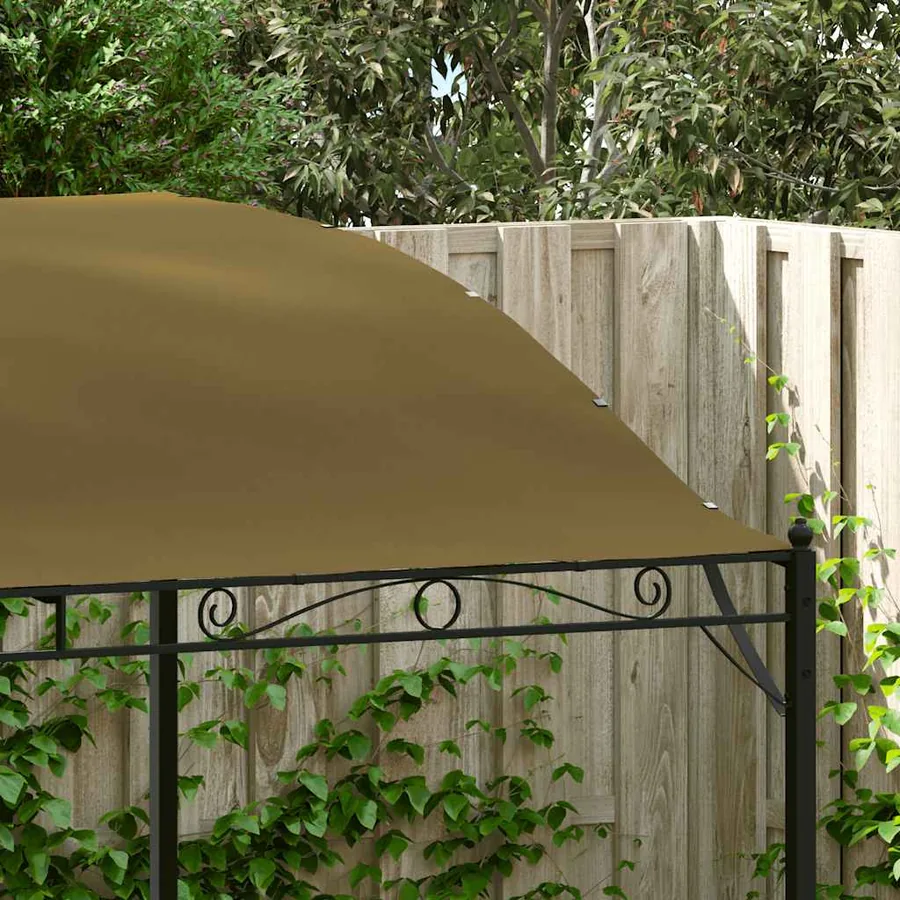 Auvent de parasol 3x2,4 m Taupe 180 g/m² - 4