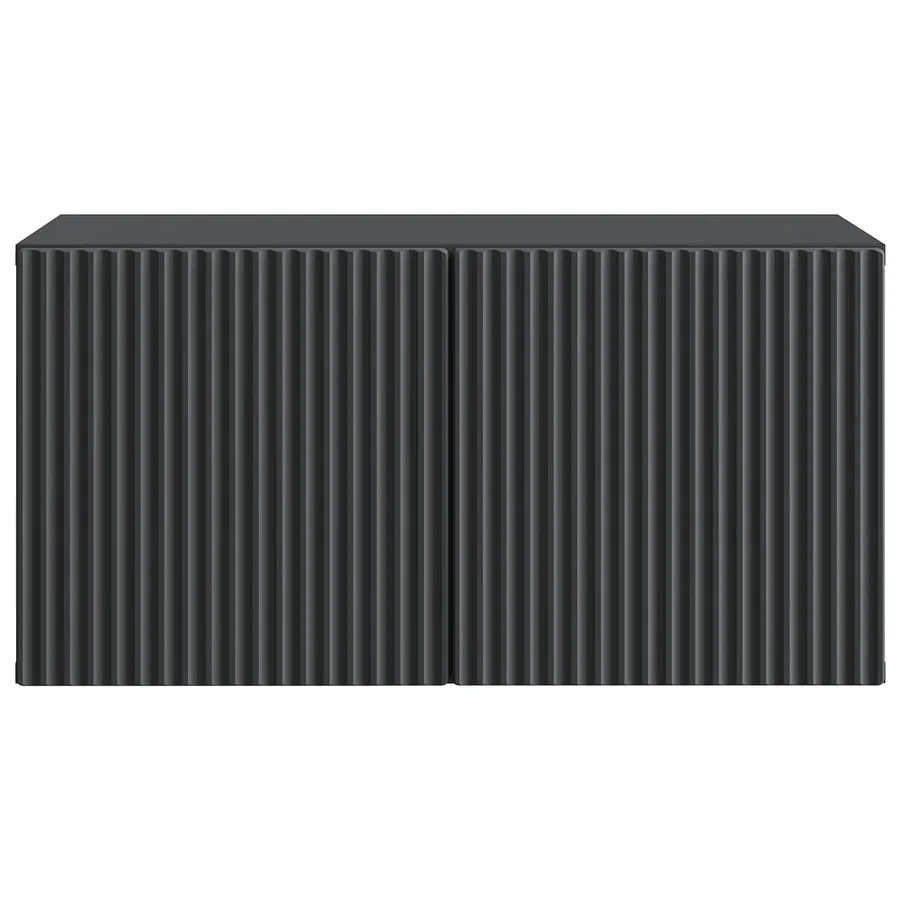Meuble TV mural Noir 59,5 x 31 x 30 cm Bois d'ingénierie - 6