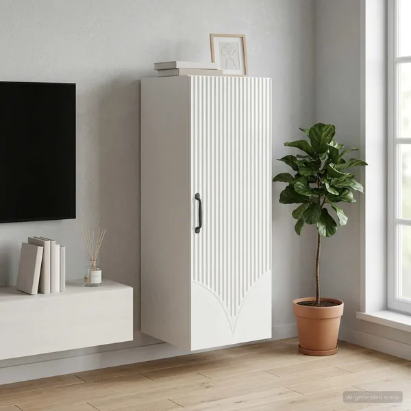 Armoire Murale Blanc brillant 33 x 34,5 x 90 cm