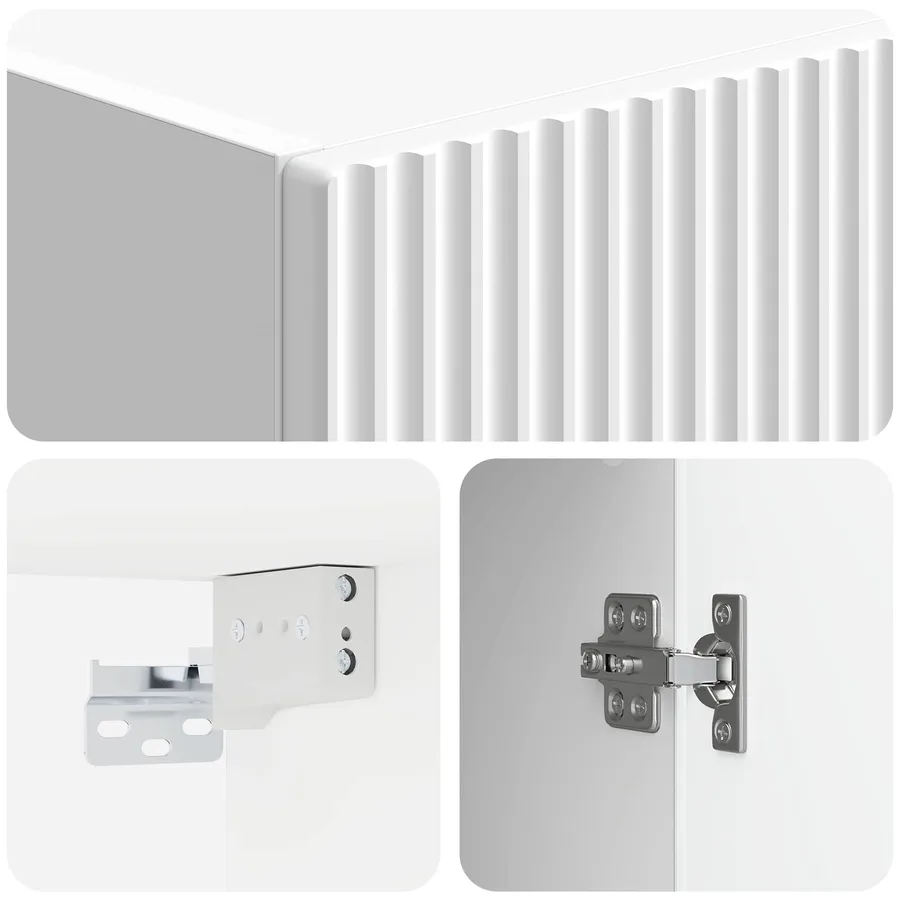 Armoire Murale Blanc brillant 33 x 34,5 x 90 cm - 7