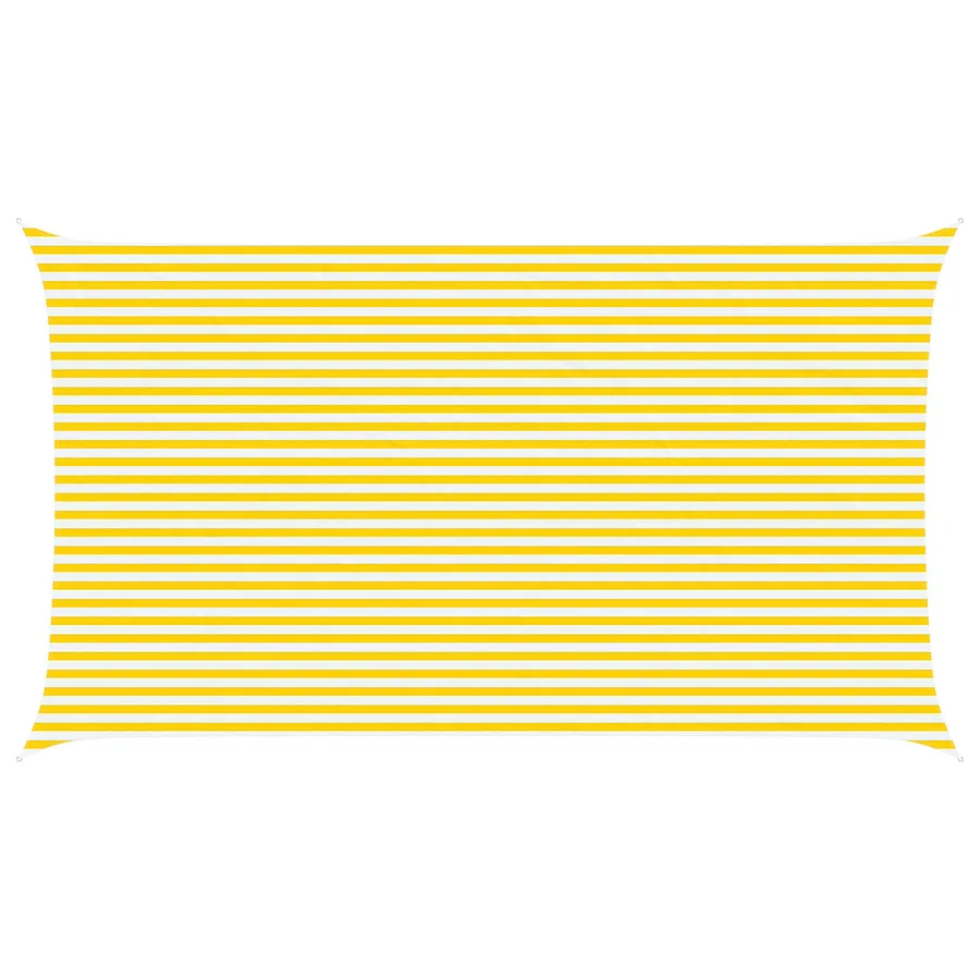Voile d'ombre Jaune et blanc 7 x 4 m 100 % polyester Oxford - 2