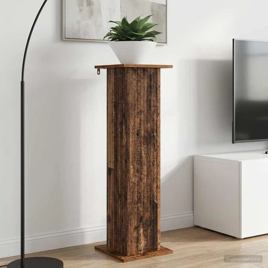 Support de Plante 2 pcs Bois ancien 30,5 x 30 x 100,5 cm - 4