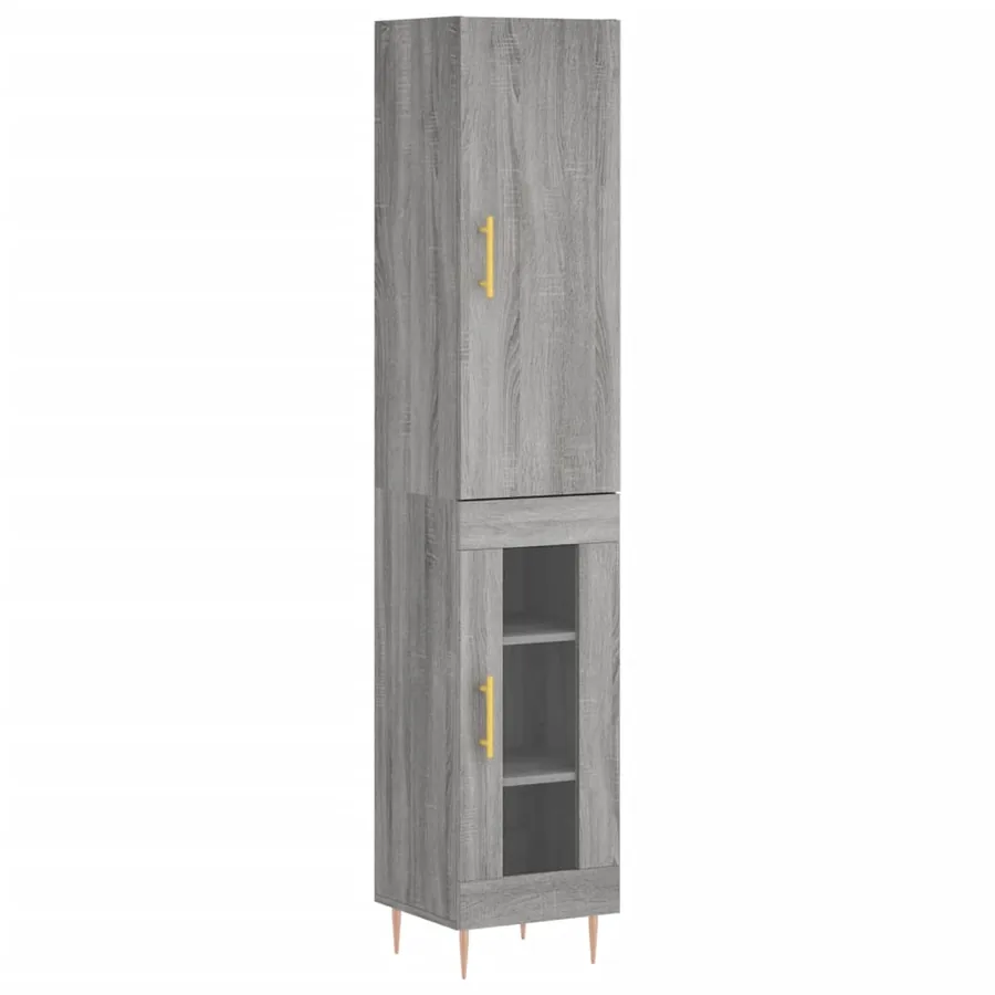 Buffet haut Sonoma gris 34,5x34x180 cm Bois d'ingénierie - 2