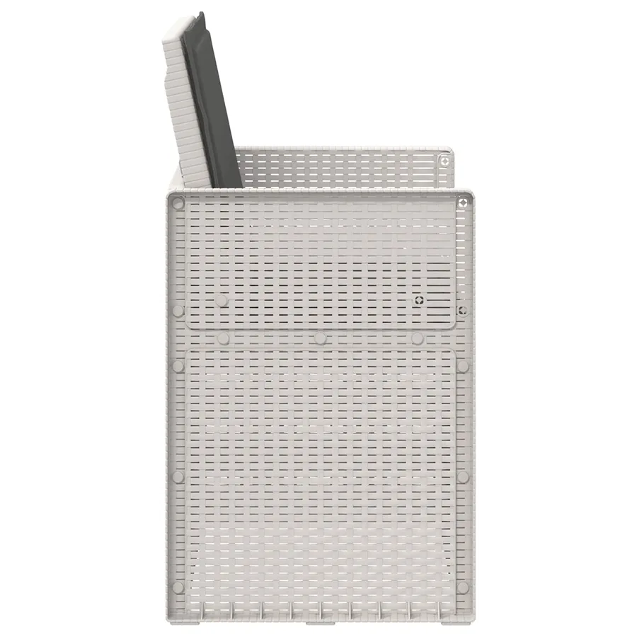 Chaises de jardin salle à manger 2 pcs Blanc et anthracite PP - 6