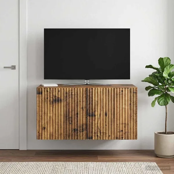 Meuble TV mural Bois ancien 59,5 x 31 x 30 cm Bois d'ingénierie