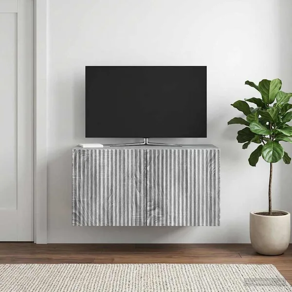 Meuble TV mural Sonoma gris 59,5 x 31 x 30 cm Bois d'ingénierie