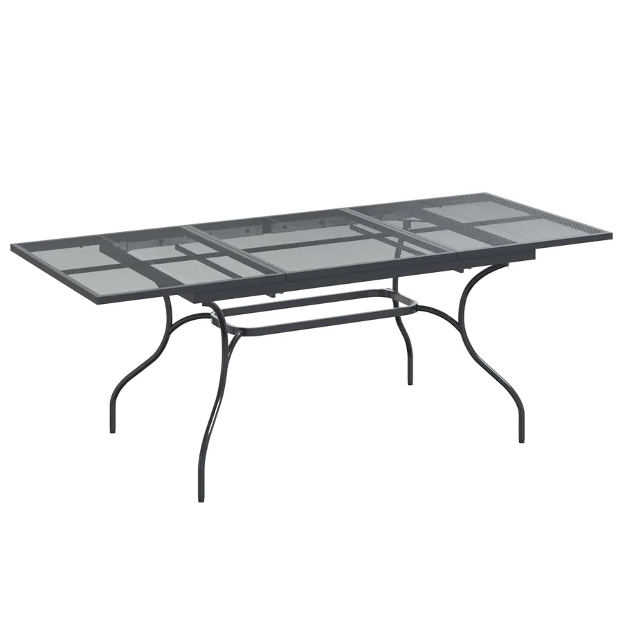 Ensemble de salle à manger pour jardin 9 pcs Anthracite Acier - 4