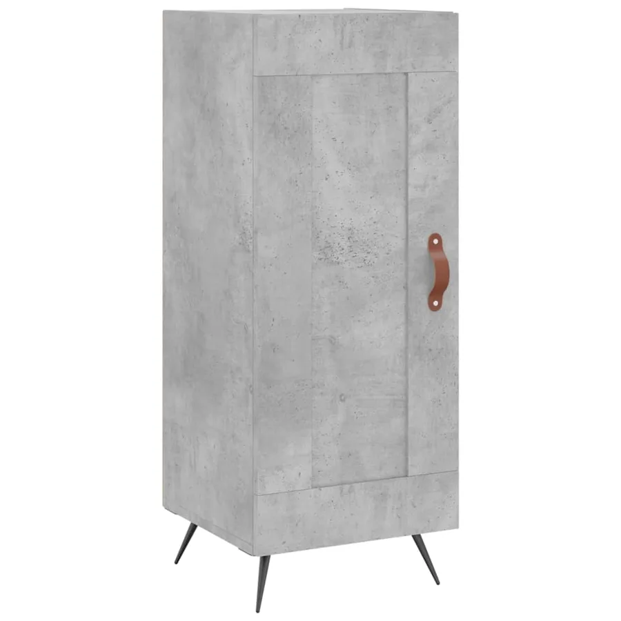 Buffet haut Gris béton 34,5x34x180 cm Bois d'ingénierie - 7