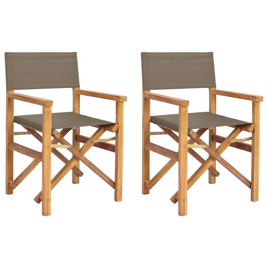 Chaise de directeur 100% Polyester Teck Solide - 2