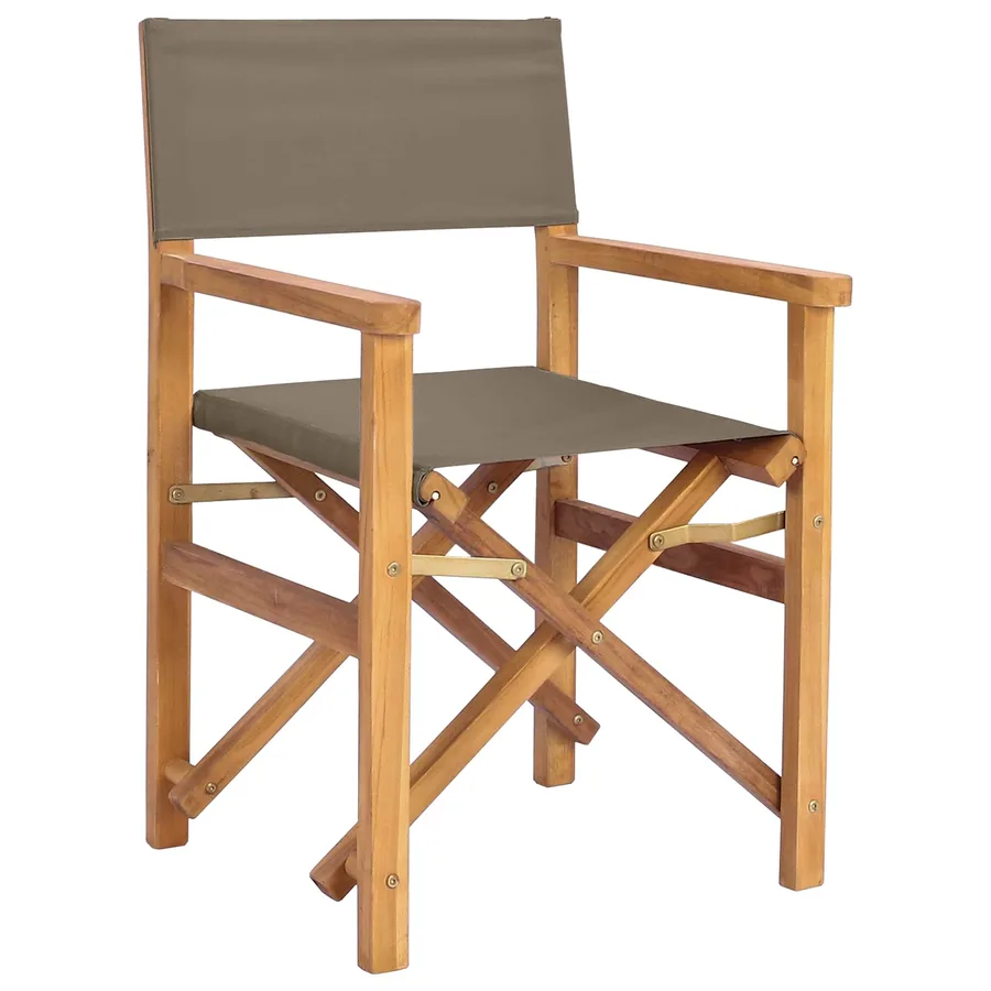 Chaise de directeur 100% Polyester Teck Solide - 3