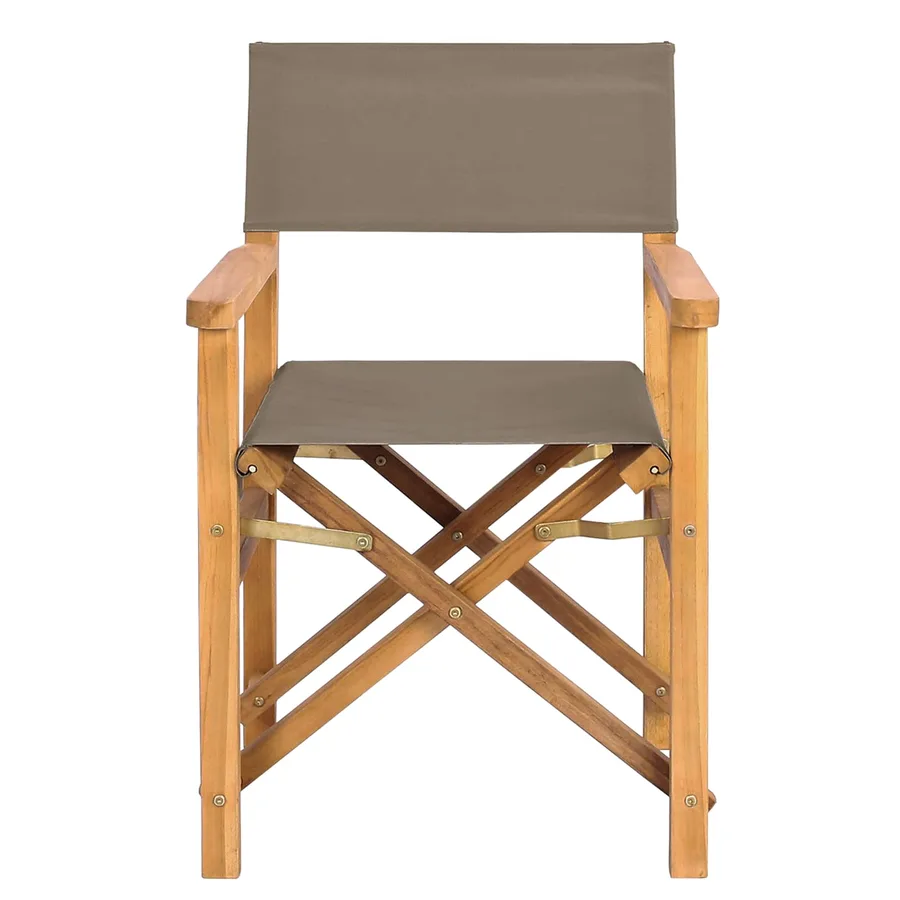 Chaise de directeur 100% Polyester Teck Solide - 4