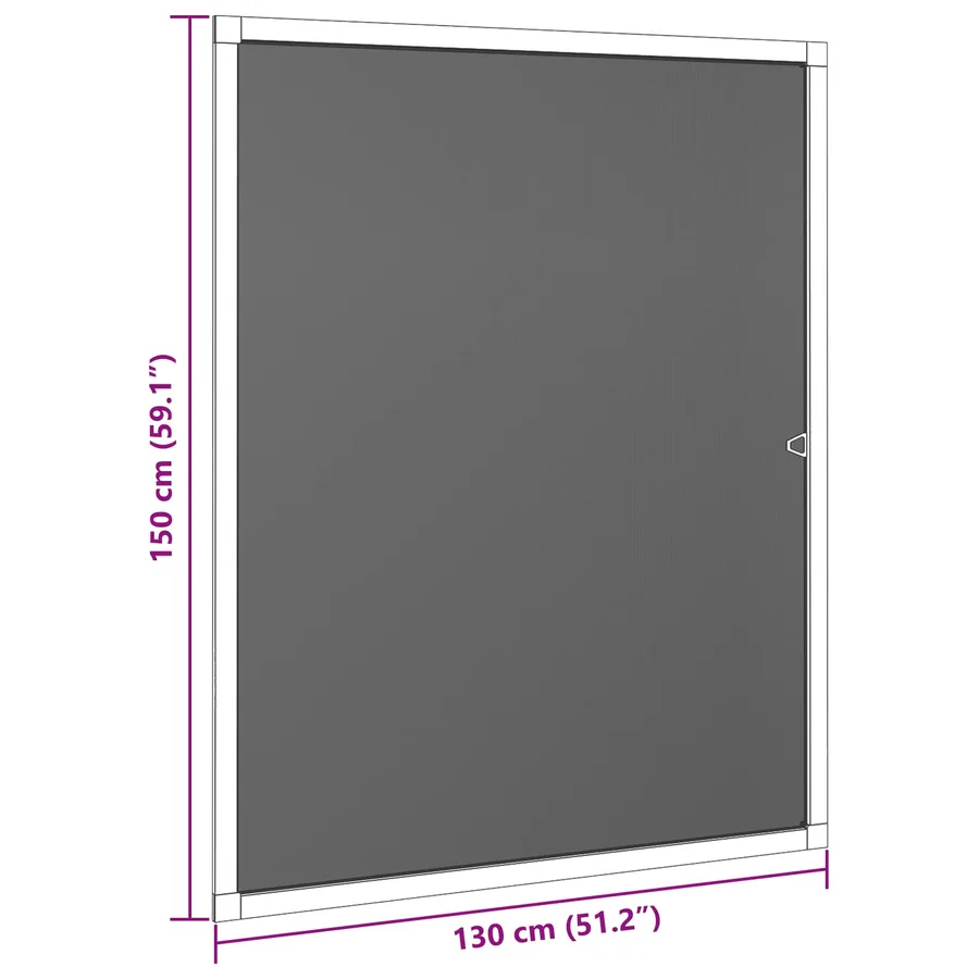 Écran anti-insectes pour fenêtres Marron 130 x 150 cm - 8