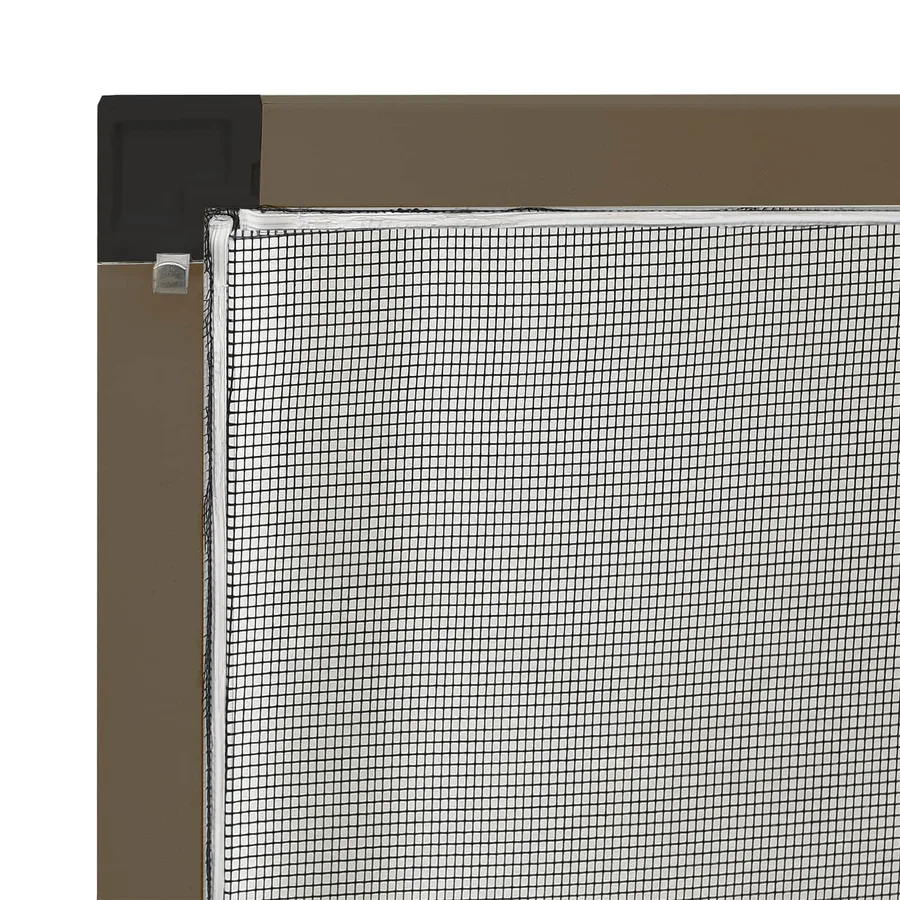 Écran anti-insectes pour fenêtres Marron 110 x 130 cm - 7