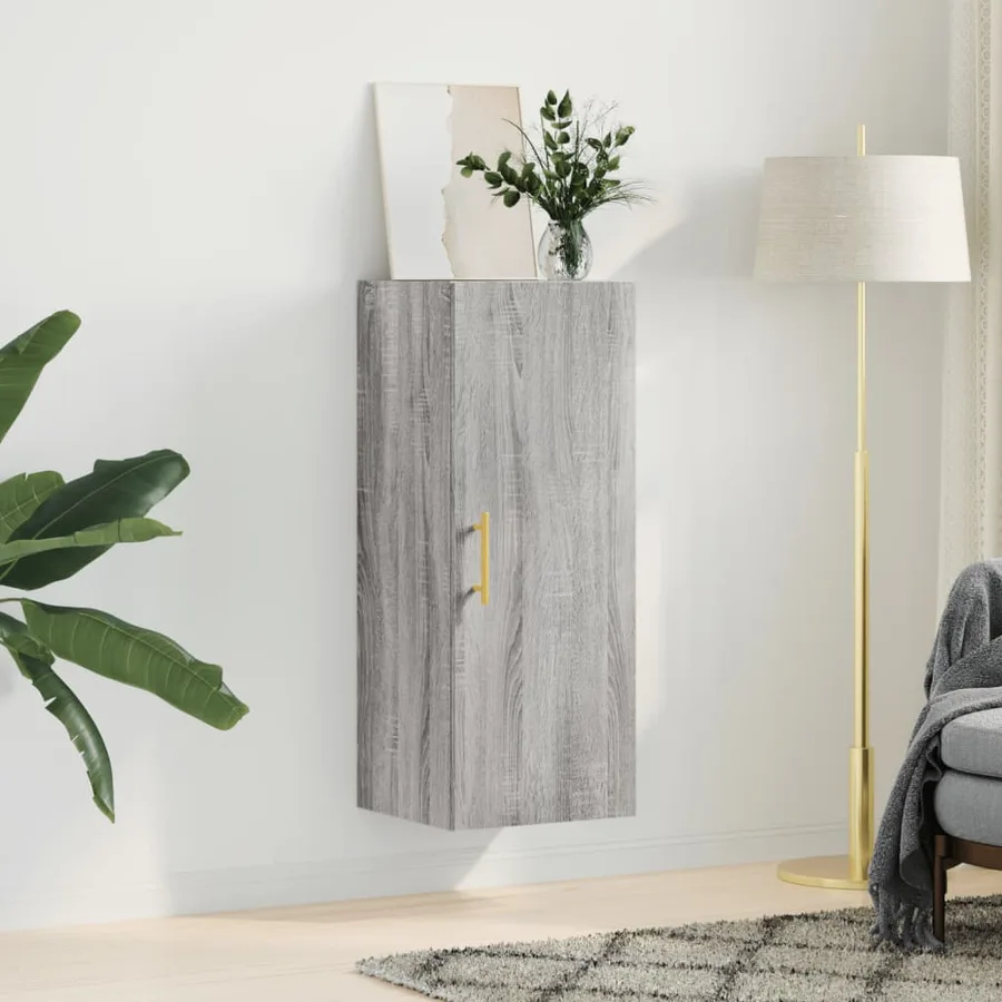 Armoire murale sonoma gris 34,5x34x90 cm - 3