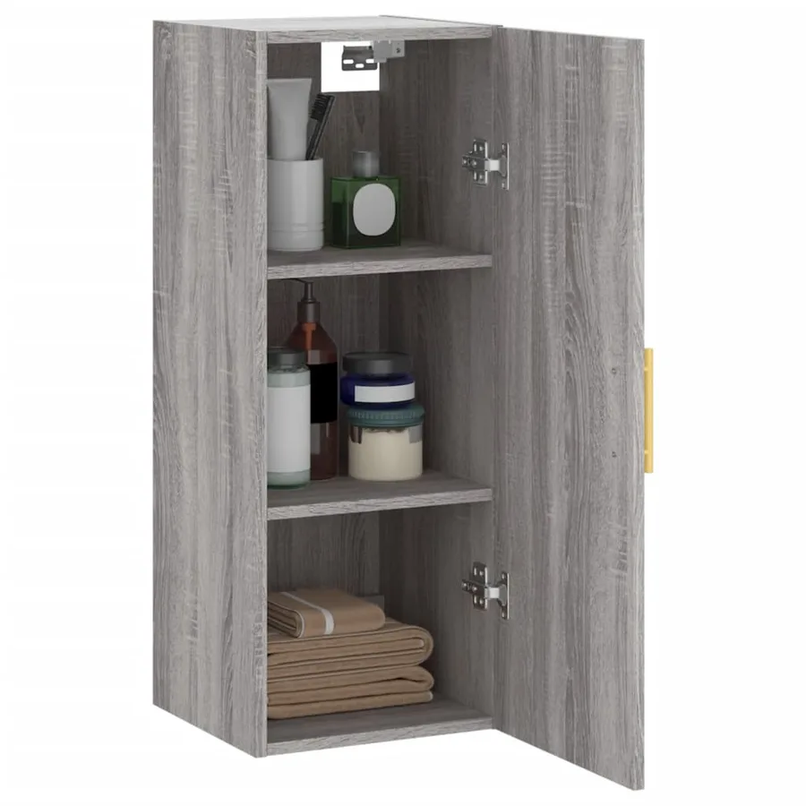 Armoire murale sonoma gris 34,5x34x90 cm - 5