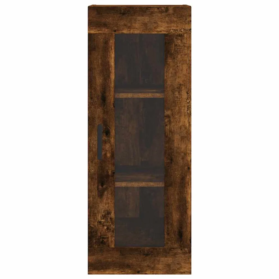 Buffet haut Chêne fumé 34,5x34x180 cm Bois d'ingénierie - 8