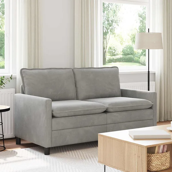 Canapé Gris clair 156 x 81 x 87,5 cm Velours
