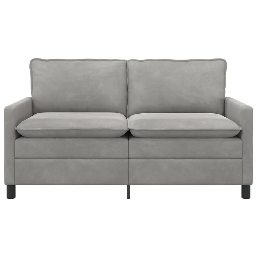 Canapé Gris clair 156 x 81 x 87,5 cm Velours - 3