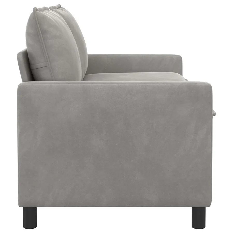 Canapé Gris clair 156 x 81 x 87,5 cm Velours - 4