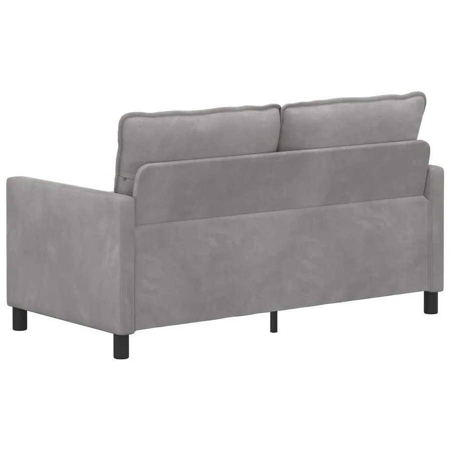 Canapé Gris clair 156 x 81 x 87,5 cm Velours - 5
