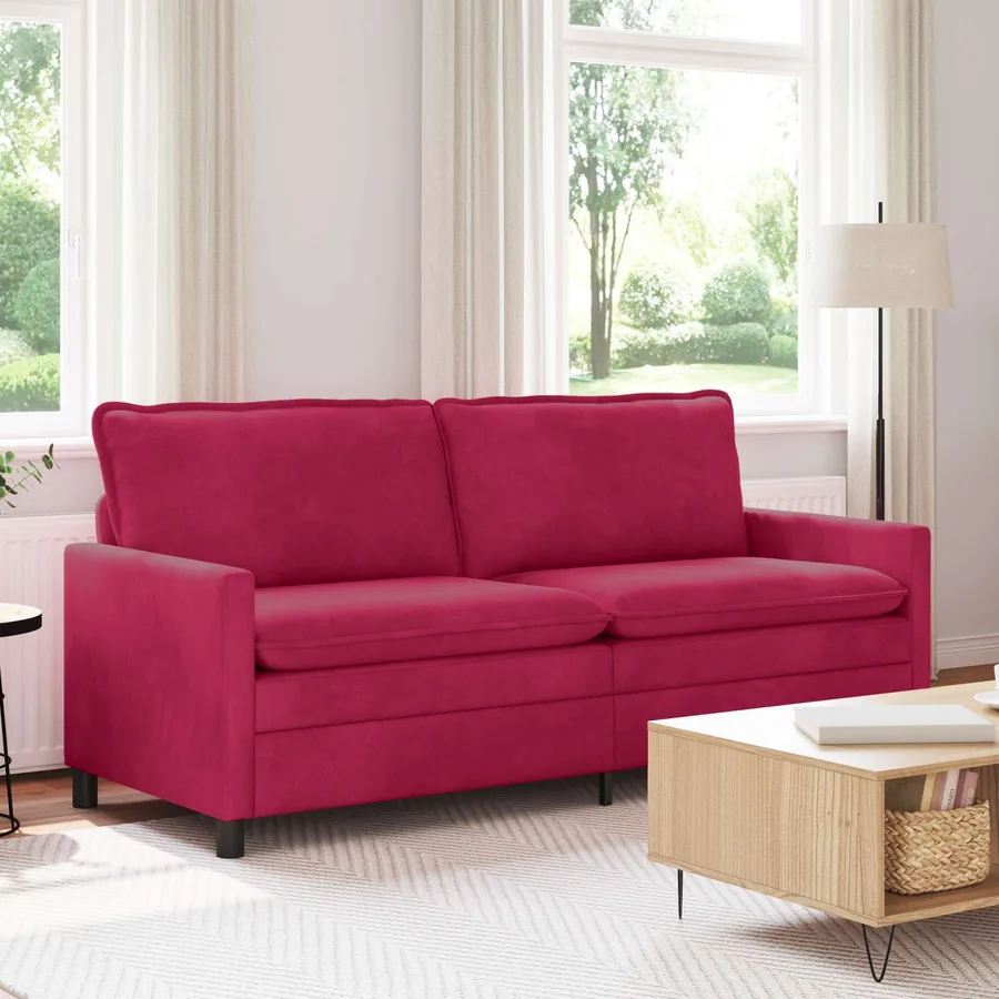 Canapé Bordeaux 196 x 81 x 87,5 cm Velours