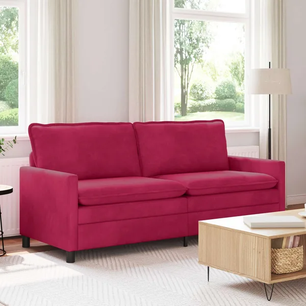 Canapé Bordeaux 196 x 81 x 87,5 cm Velours