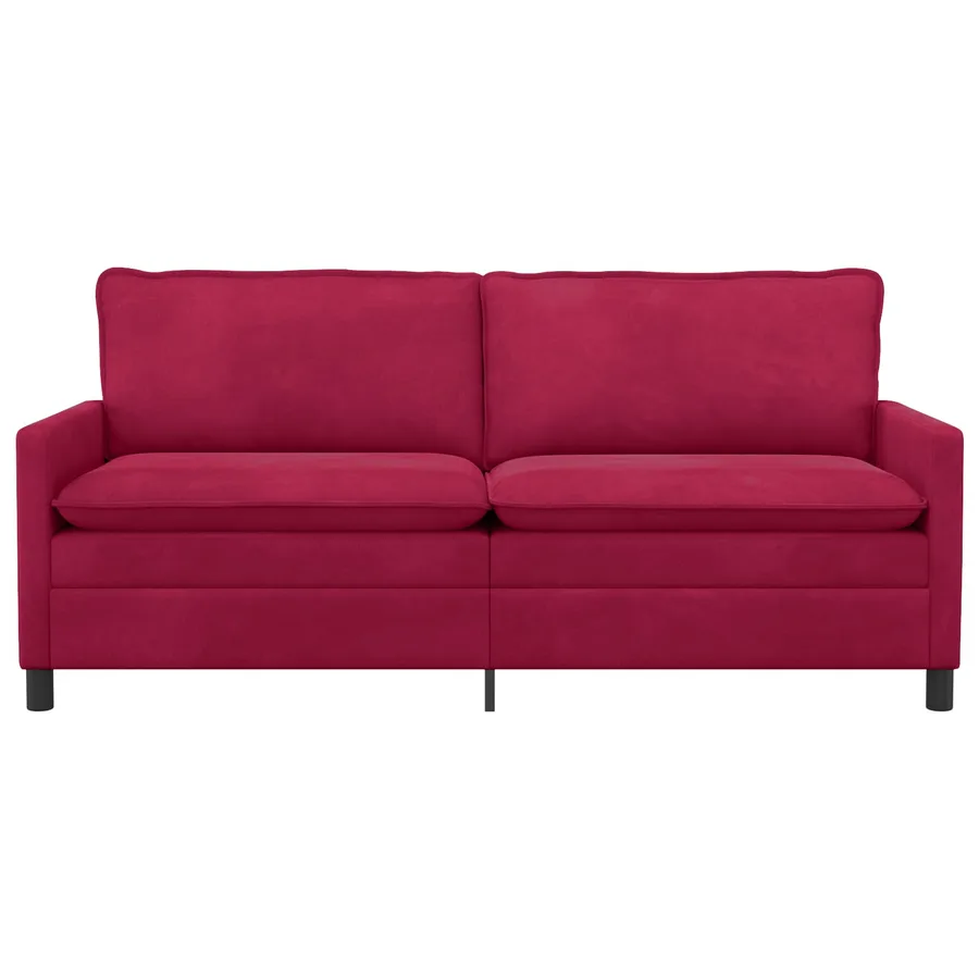 Canapé Bordeaux 196 x 81 x 87,5 cm Velours - 3