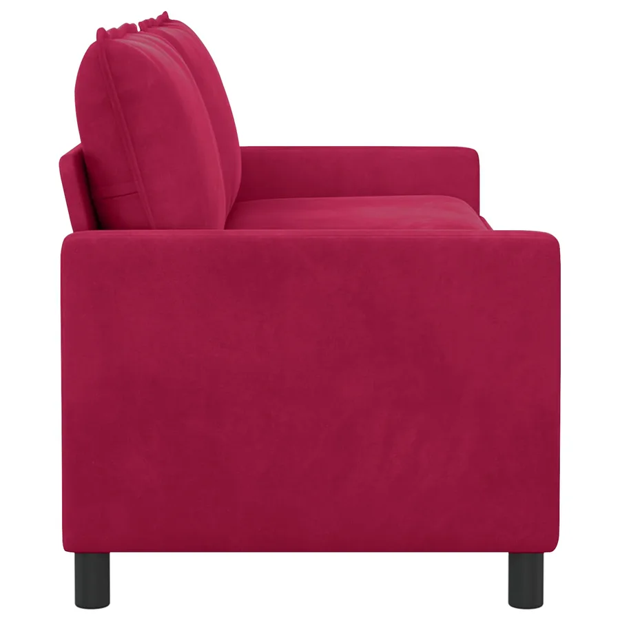 Canapé Bordeaux 196 x 81 x 87,5 cm Velours - 4