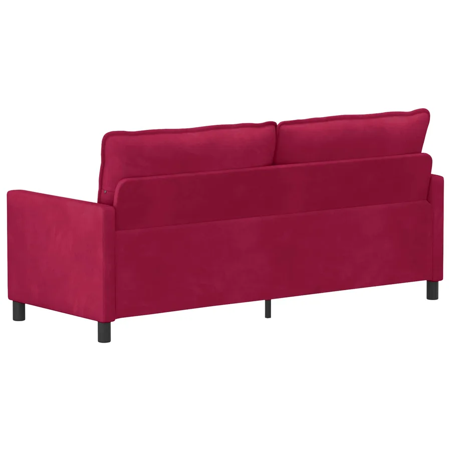 Canapé Bordeaux 196 x 81 x 87,5 cm Velours - 5