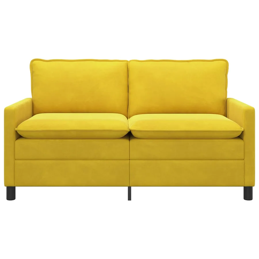 Canapé Jaune 156 x 81 x 87,5 cm Velours - 3
