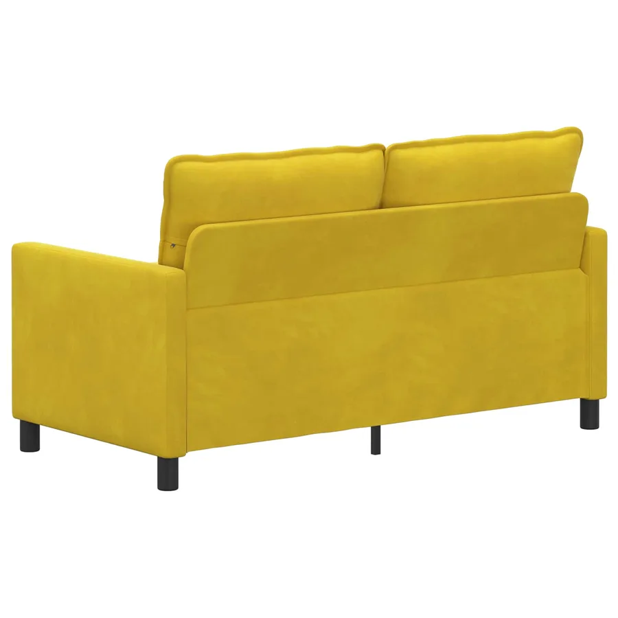 Canapé Jaune 156 x 81 x 87,5 cm Velours - 5