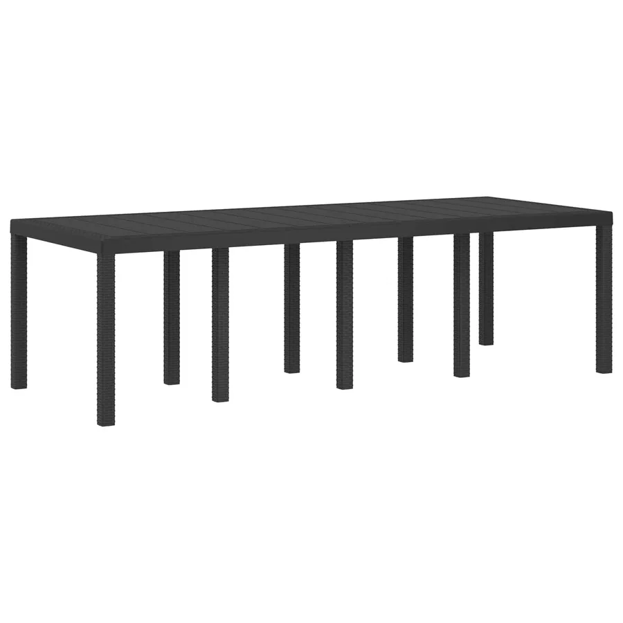 Ensemble de salle à manger pour jardin 9 pcs Anthracite PP - 5