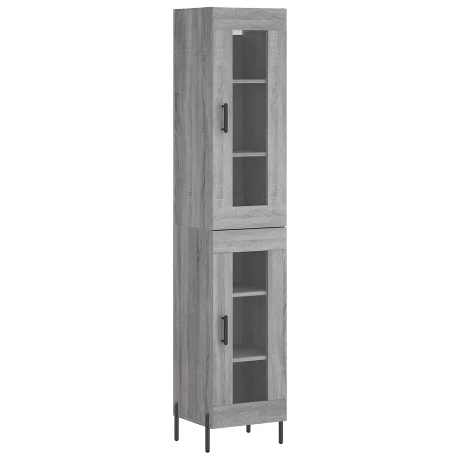 Buffet haut Sonoma gris 34,5x34x180 cm Bois d'ingénierie - 2