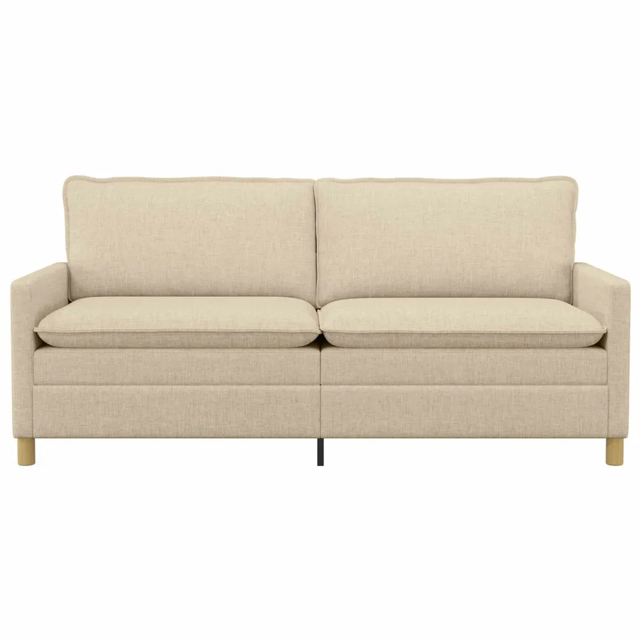 Canapé Crème 196 x 81 x 87,5 cm Tissu - 3