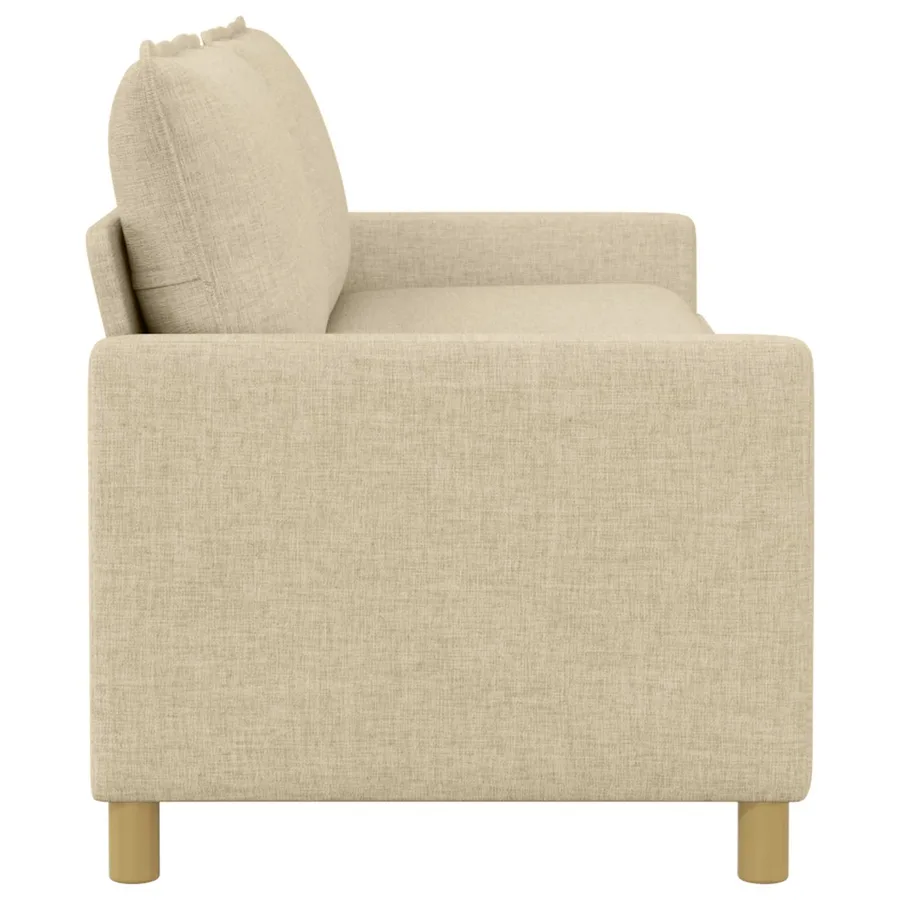 Canapé Crème 196 x 81 x 87,5 cm Tissu - 4