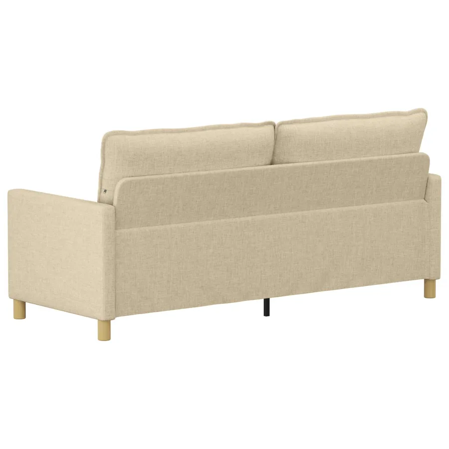 Canapé Crème 196 x 81 x 87,5 cm Tissu - 5
