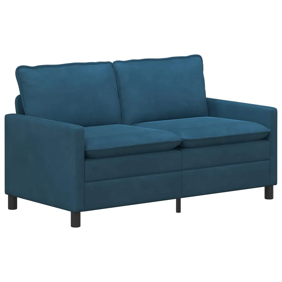 Canapé Bleu 156 x 81 x 87,5 cm Velours - 2