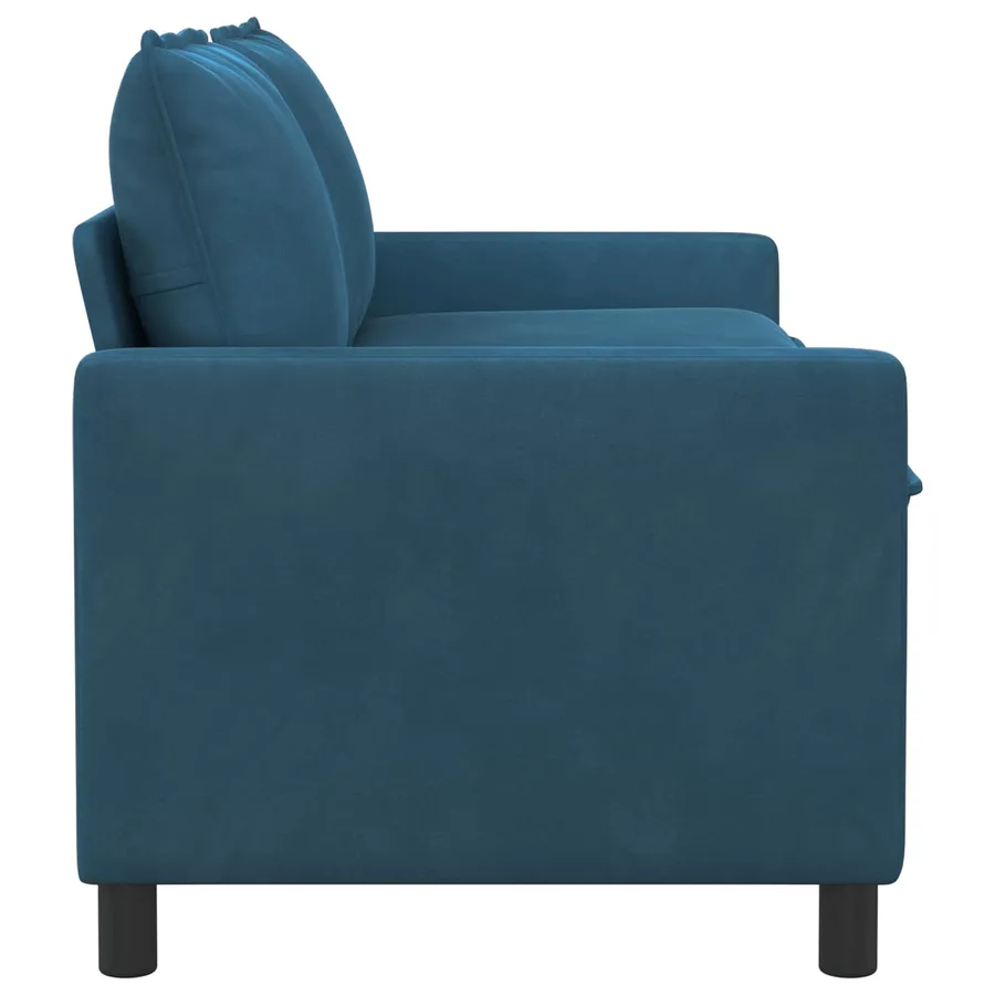 Canapé Bleu 156 x 81 x 87,5 cm Velours - 4