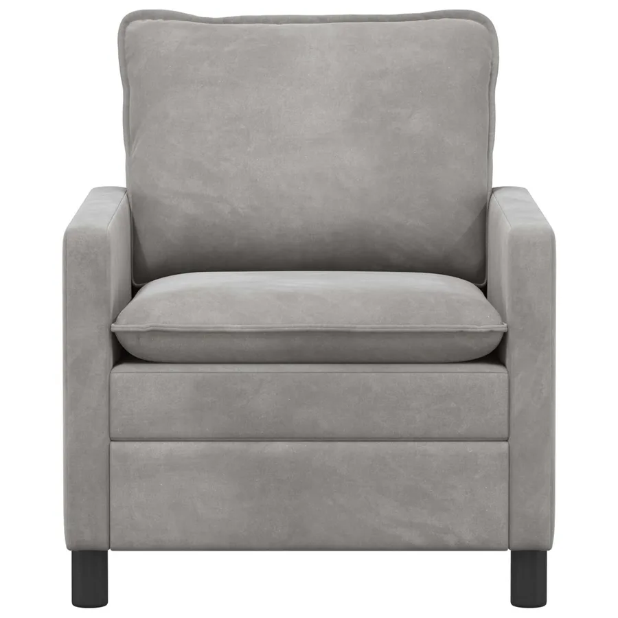 Canapé Gris clair 76 x 81 x 87,5 cm Velours - 3